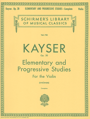Book cover for Heinrich Ernst Kayser: 36 Elementary and Progressive Studies, Complete, Op. 20