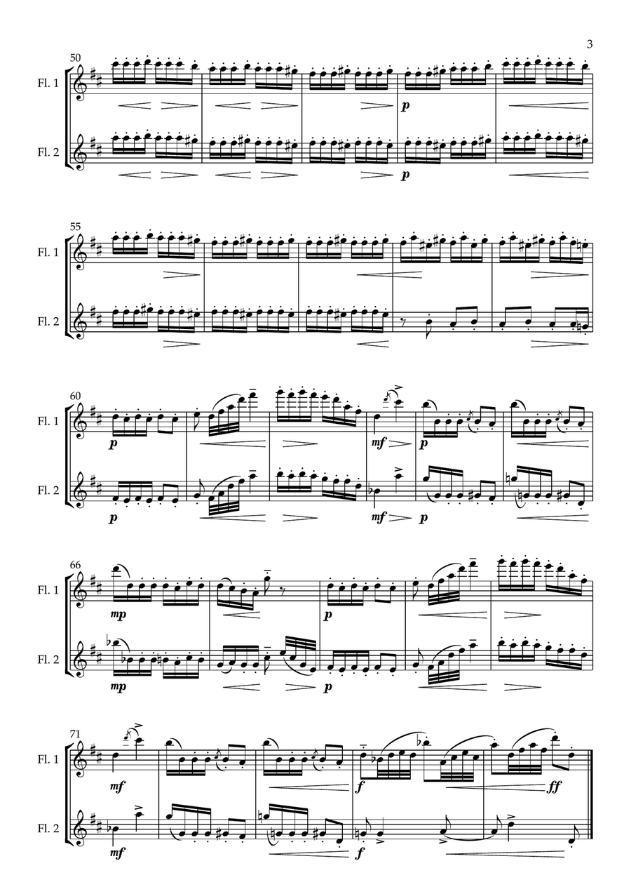 Dance of the Reed Flutes from The Nutcracker arranged for Flute Duet Flute Duet scores gallery preview page 5