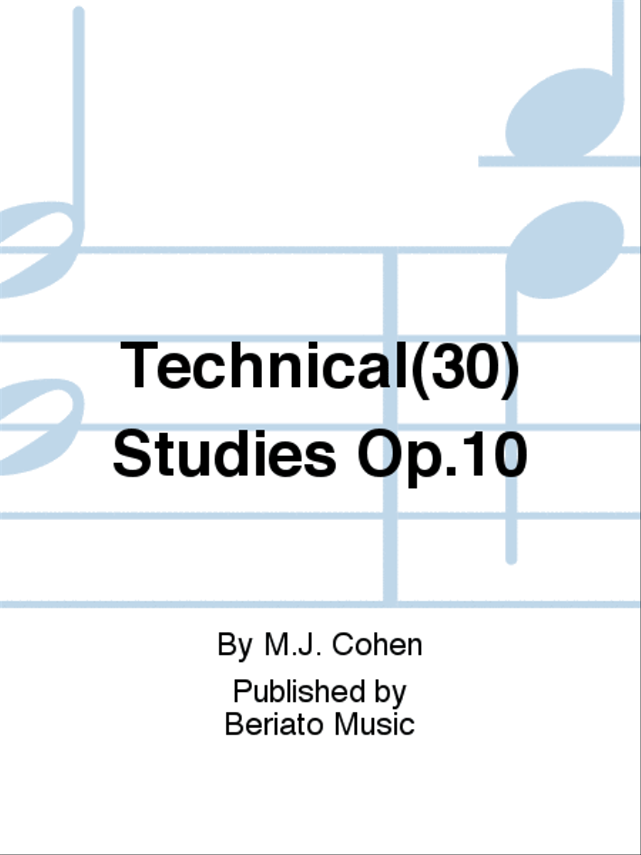 Technical(30) Studies Op.10 Piano Method scores gallery preview page 1