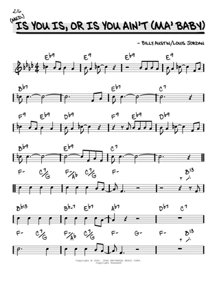 Is You Is, Or Is You Ain't (Ma' Baby) [Reharmonized version] (arr. Jack Grassel)