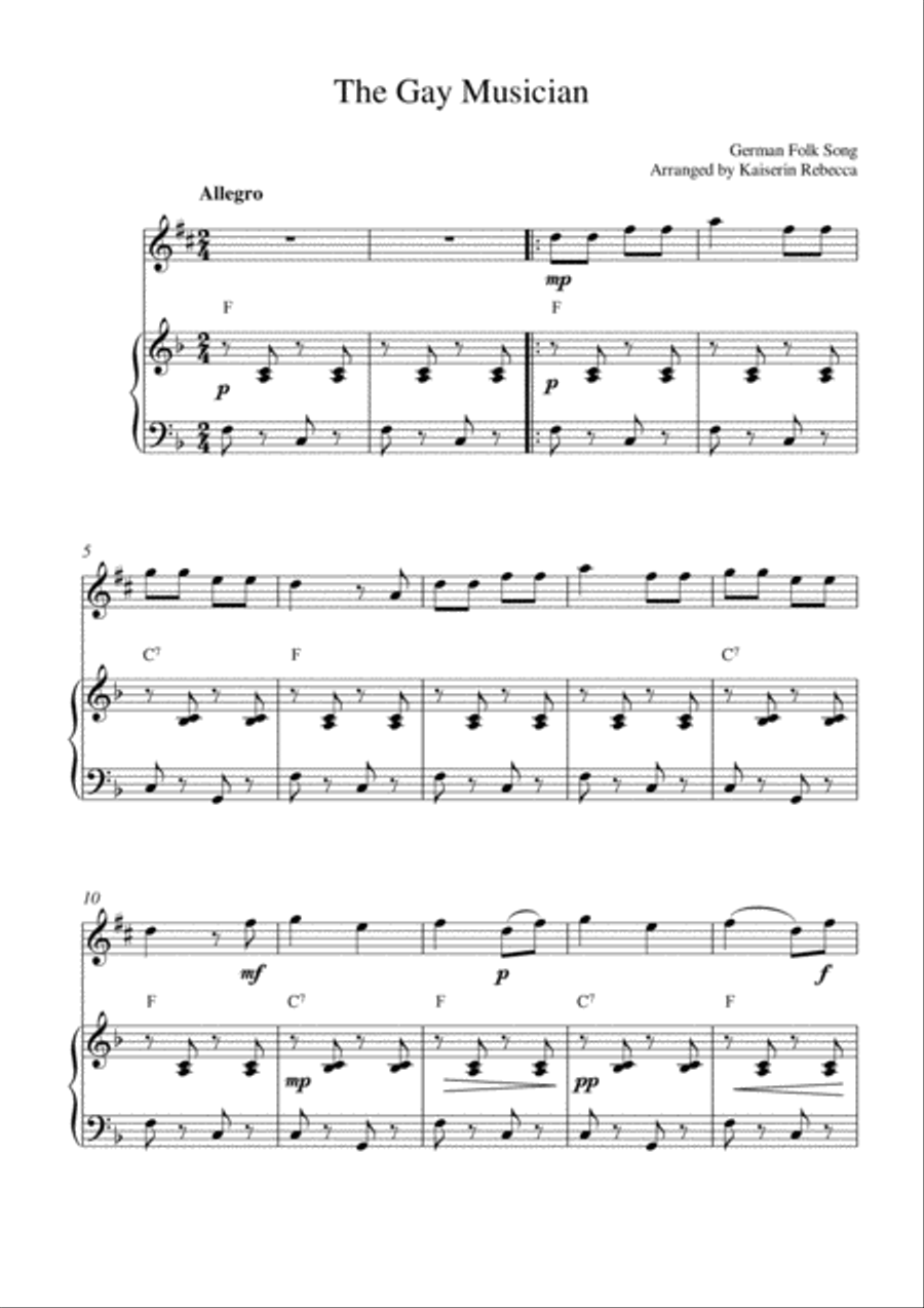 The Gay Musician Alto Saxophone scores gallery preview page 1