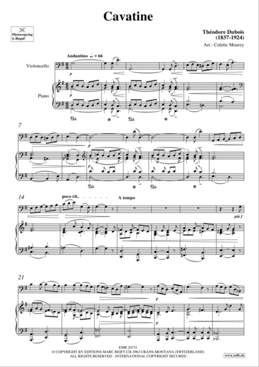 Cavatine Cavatine Piano Accompaniment scores gallery preview page 3