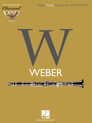 Book cover for Clarinet Concerto No. 1 in F Minor, Op. 73