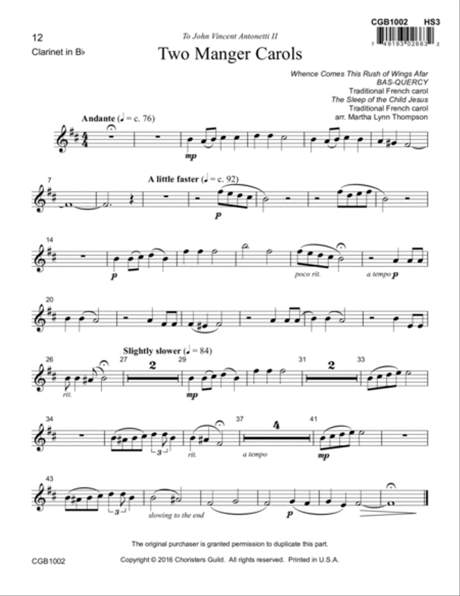 Two Manger Carols Two Manger Carols Handbell Choir scores gallery preview page 6