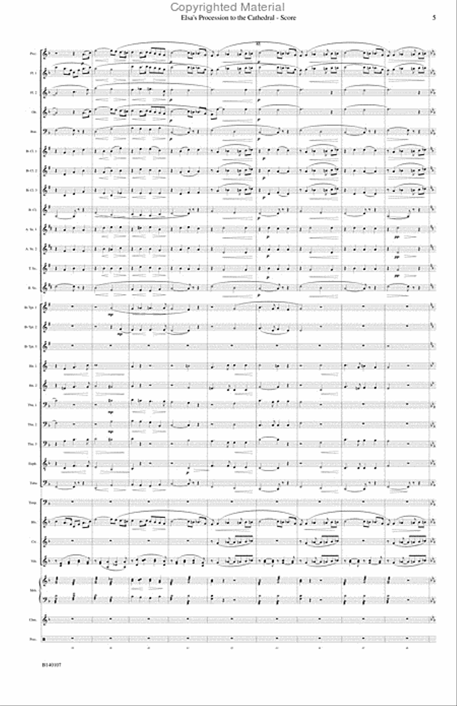 Elsa's Procession to the Cathedral Concert Band scores gallery preview page 6