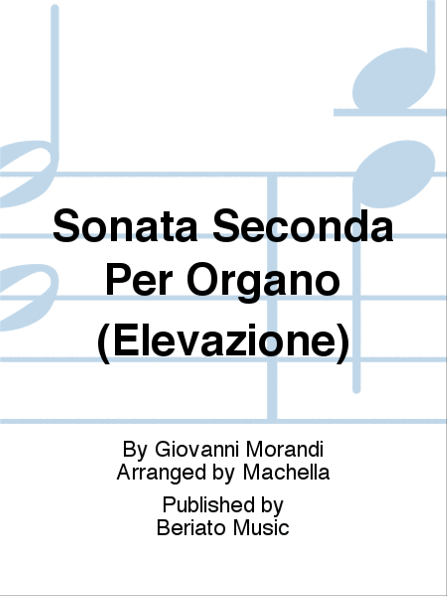 Sonata Seconda Per Organo (Elevazione) Organ scores gallery preview page 1