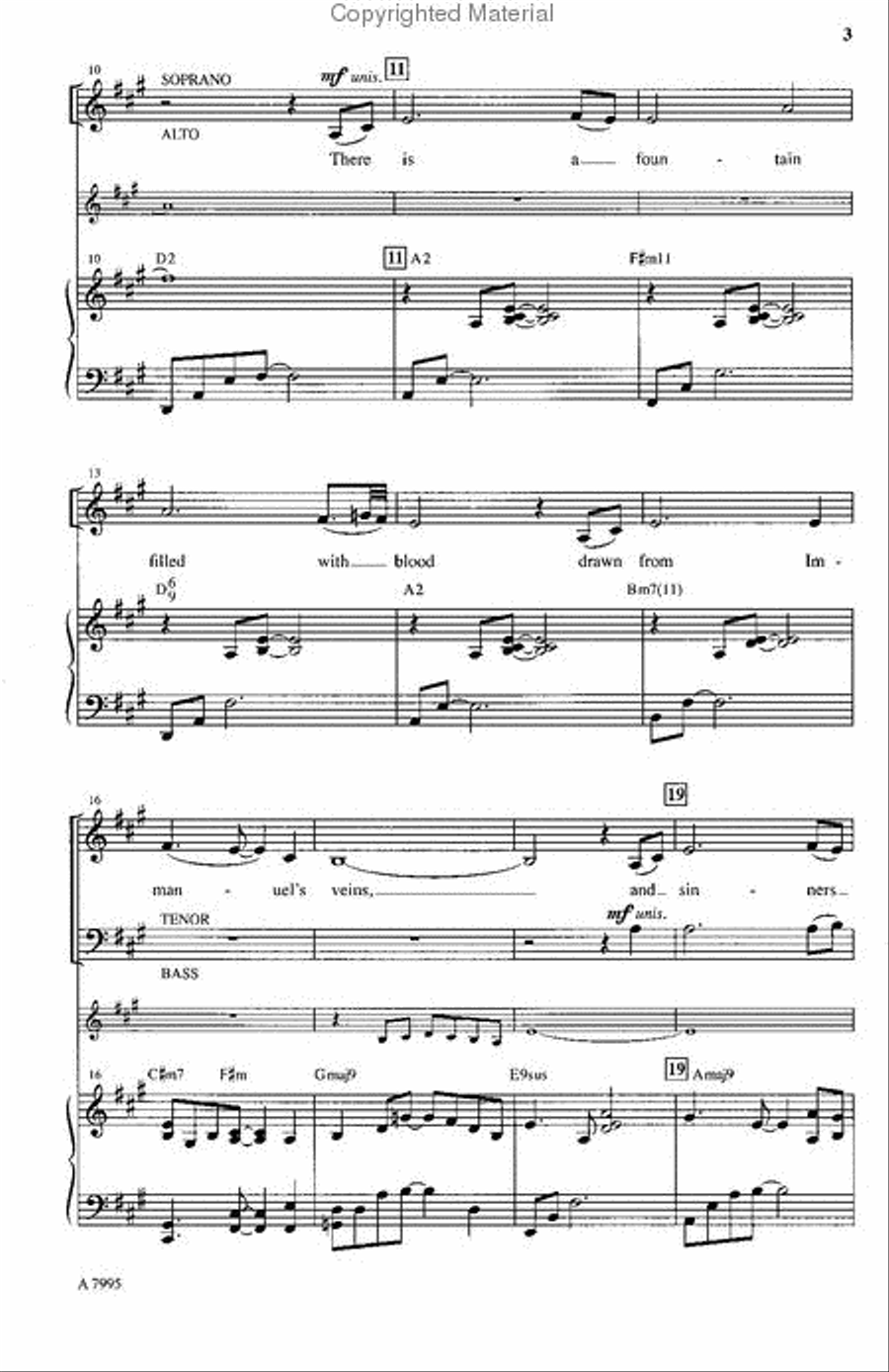 There Is a Fountain There Is a Fountain 4-Part scores gallery preview page 3