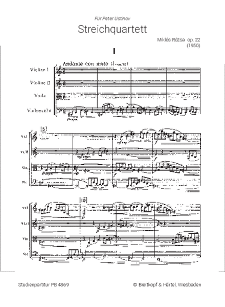 String Quartet No. 1 Op. 22
