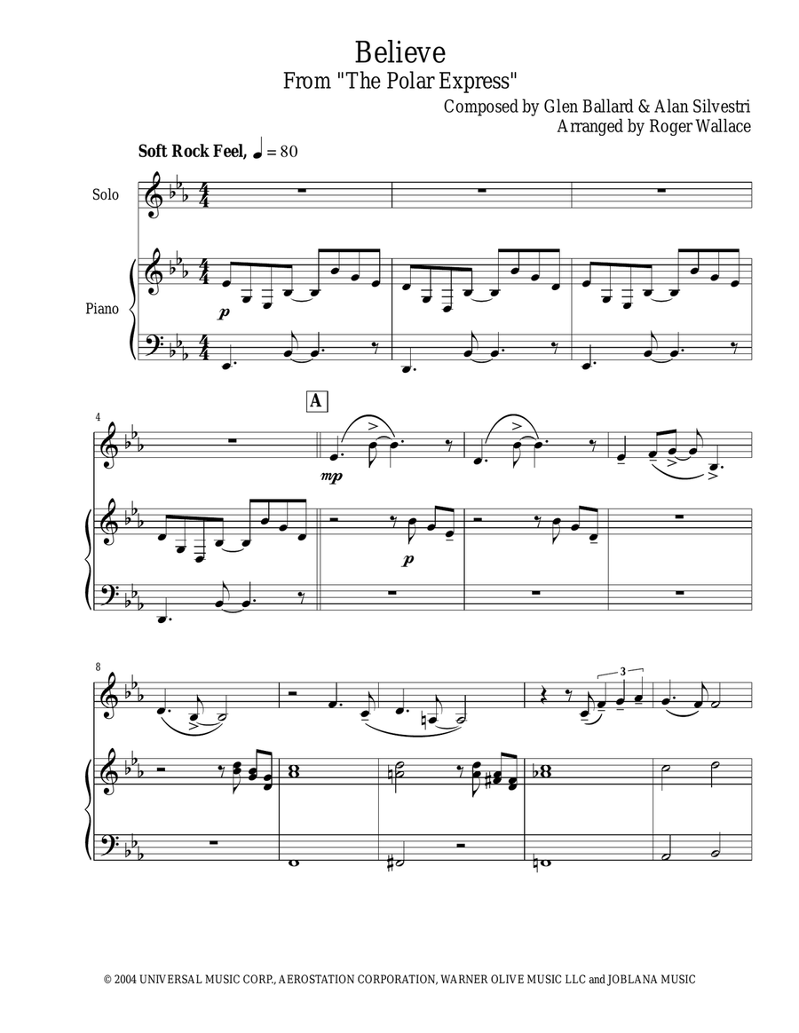 Believe Tenor Recorder scores gallery preview page 3