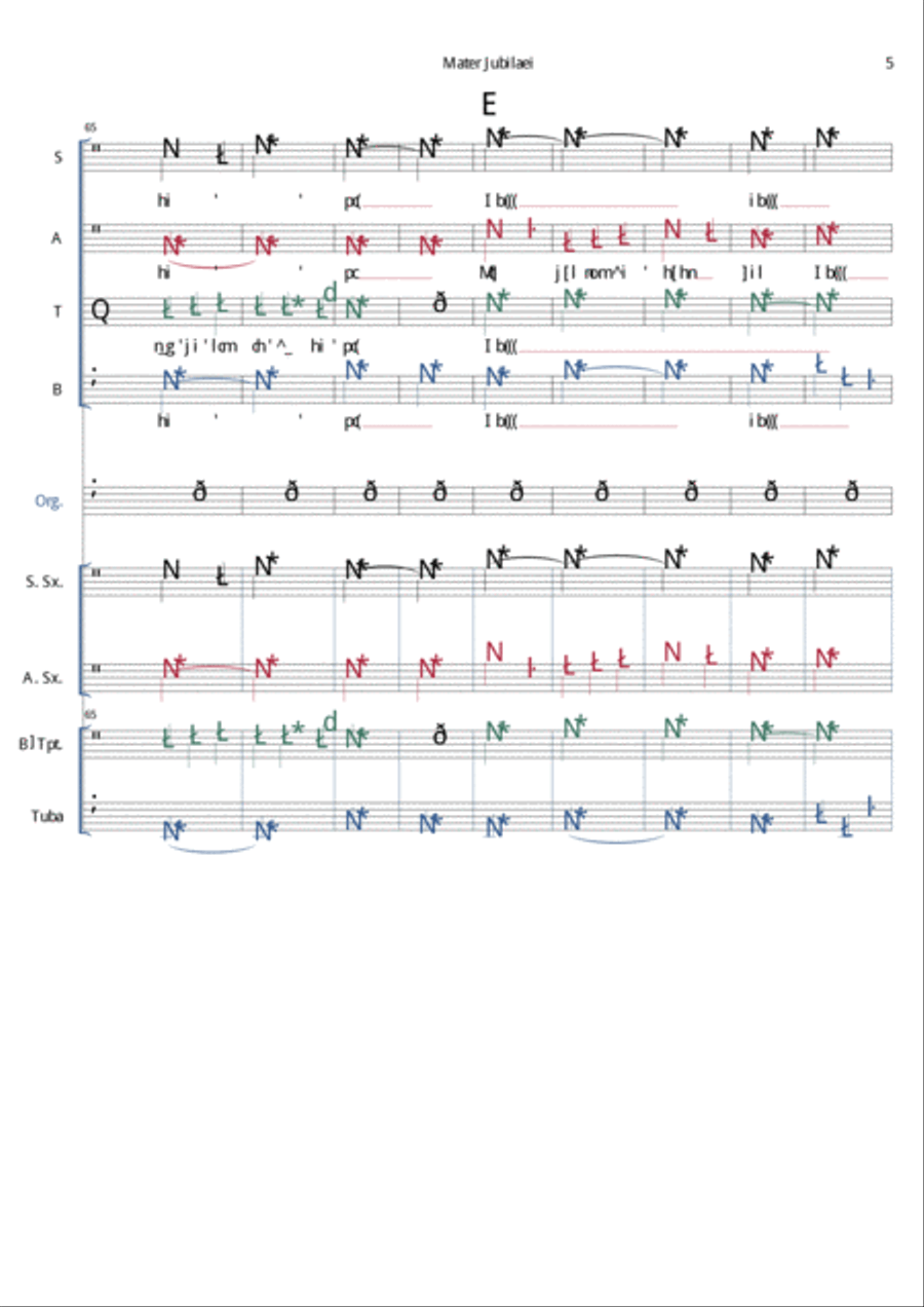 Mater Jubilaei 4-Part scores gallery preview page 6