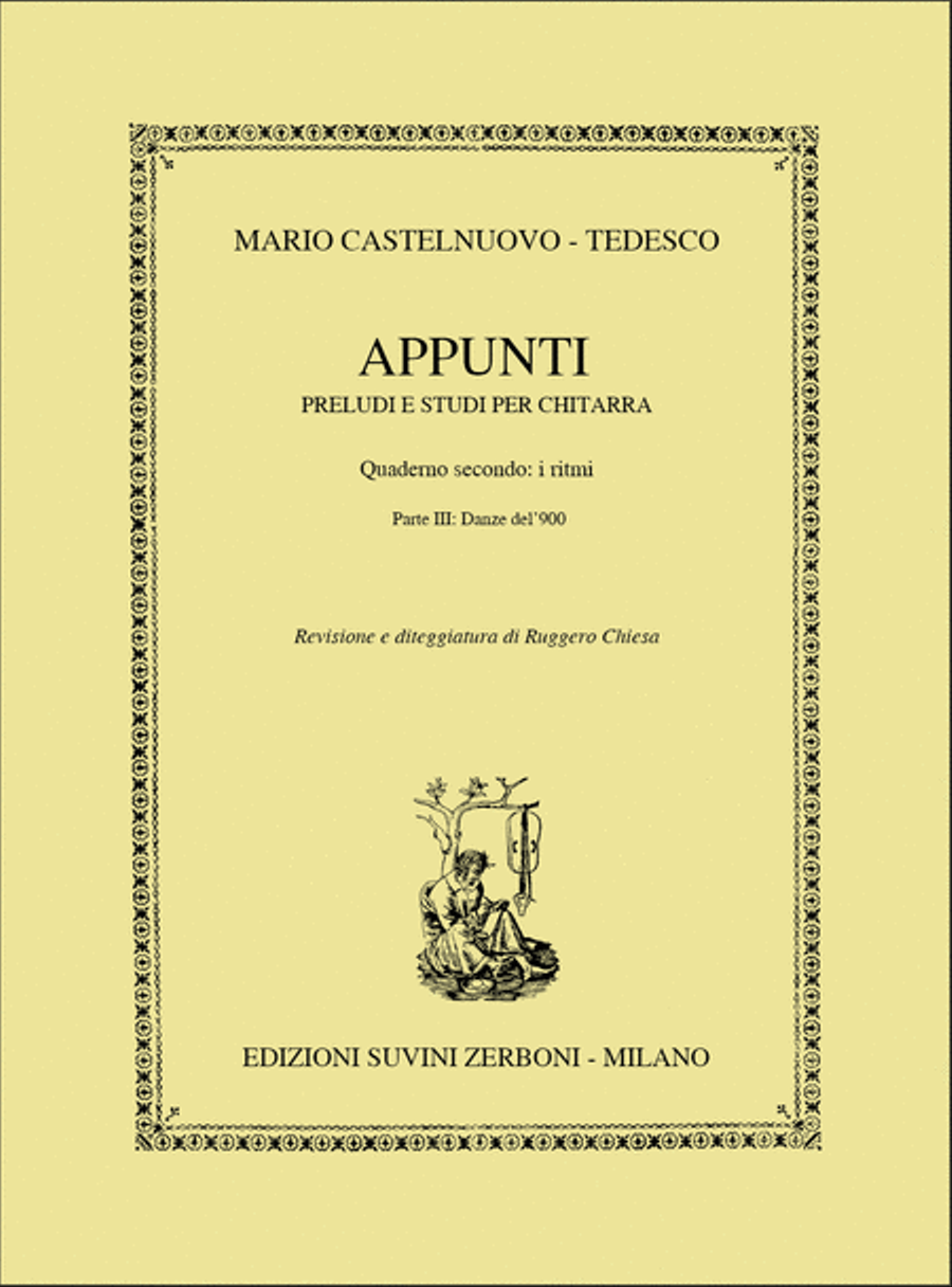 Appunti Op. 210 Vol. 2 Parte 3 Danze del Novecento Classical Guitar scores gallery preview page 1