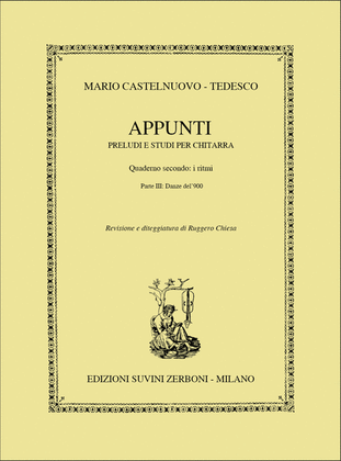 Book cover for Appunti Op. 210 Vol. 2 Parte 3 Danze del Novecento