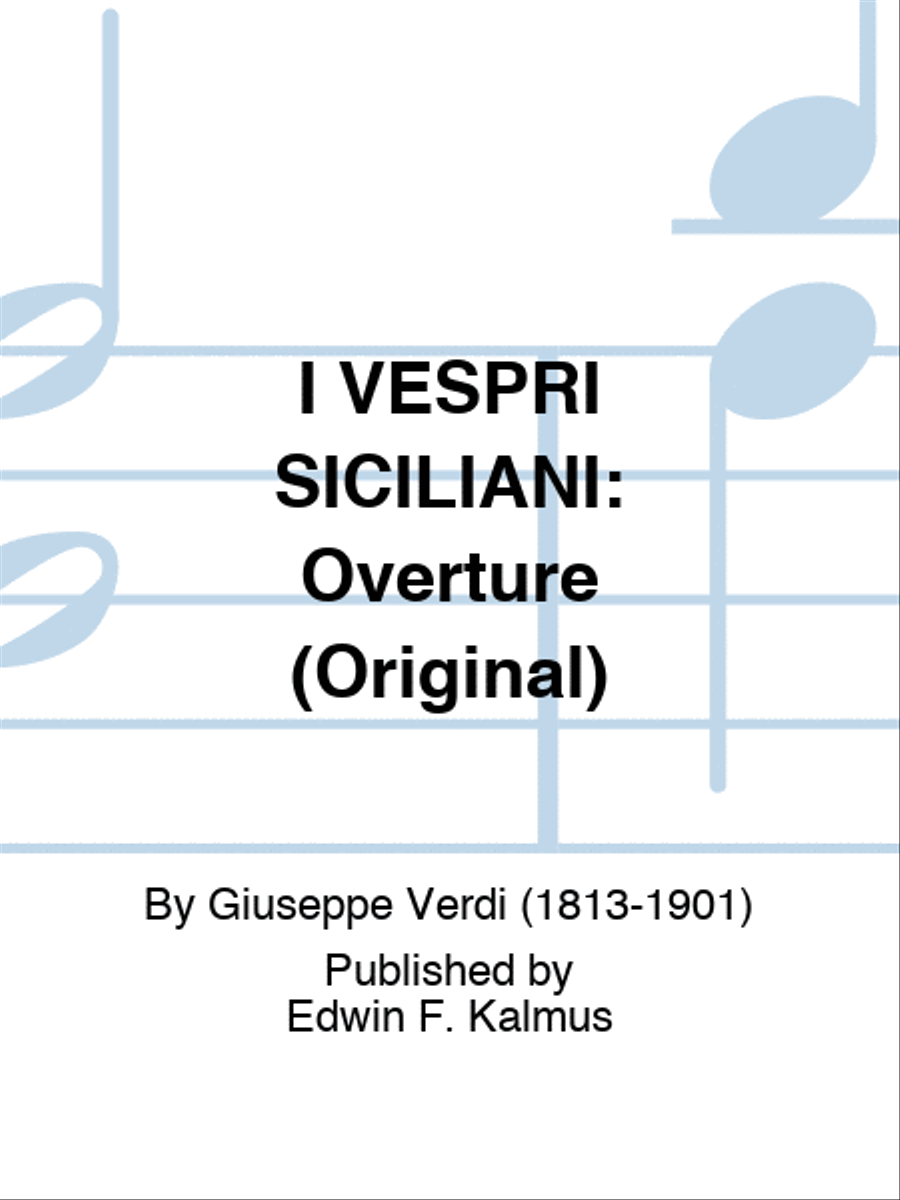 I VESPRI SICILIANI: Overture (Original) Set of Parts scores gallery preview page 1