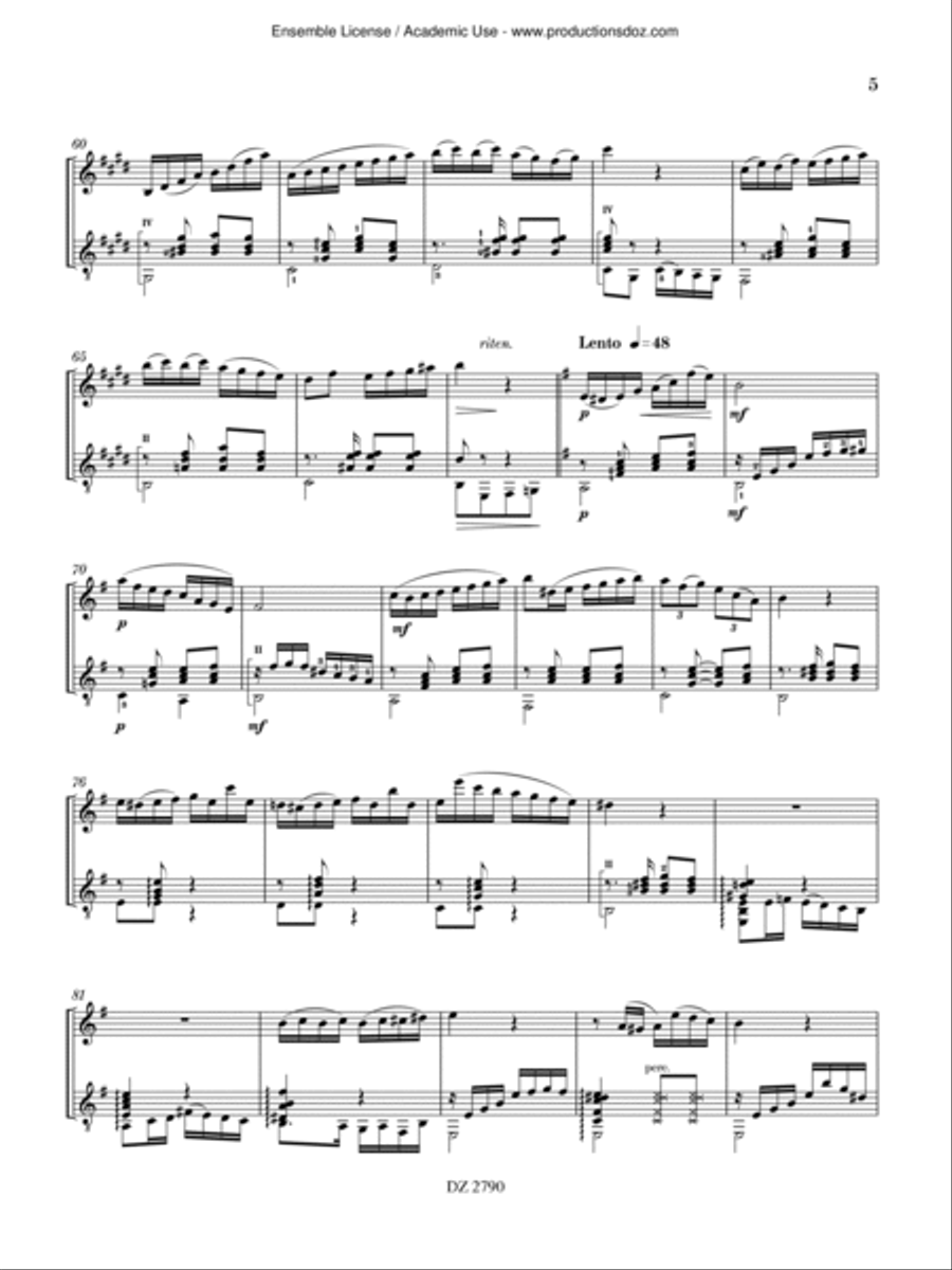 Soir d’été à Grenade Violin scores gallery preview page 5
