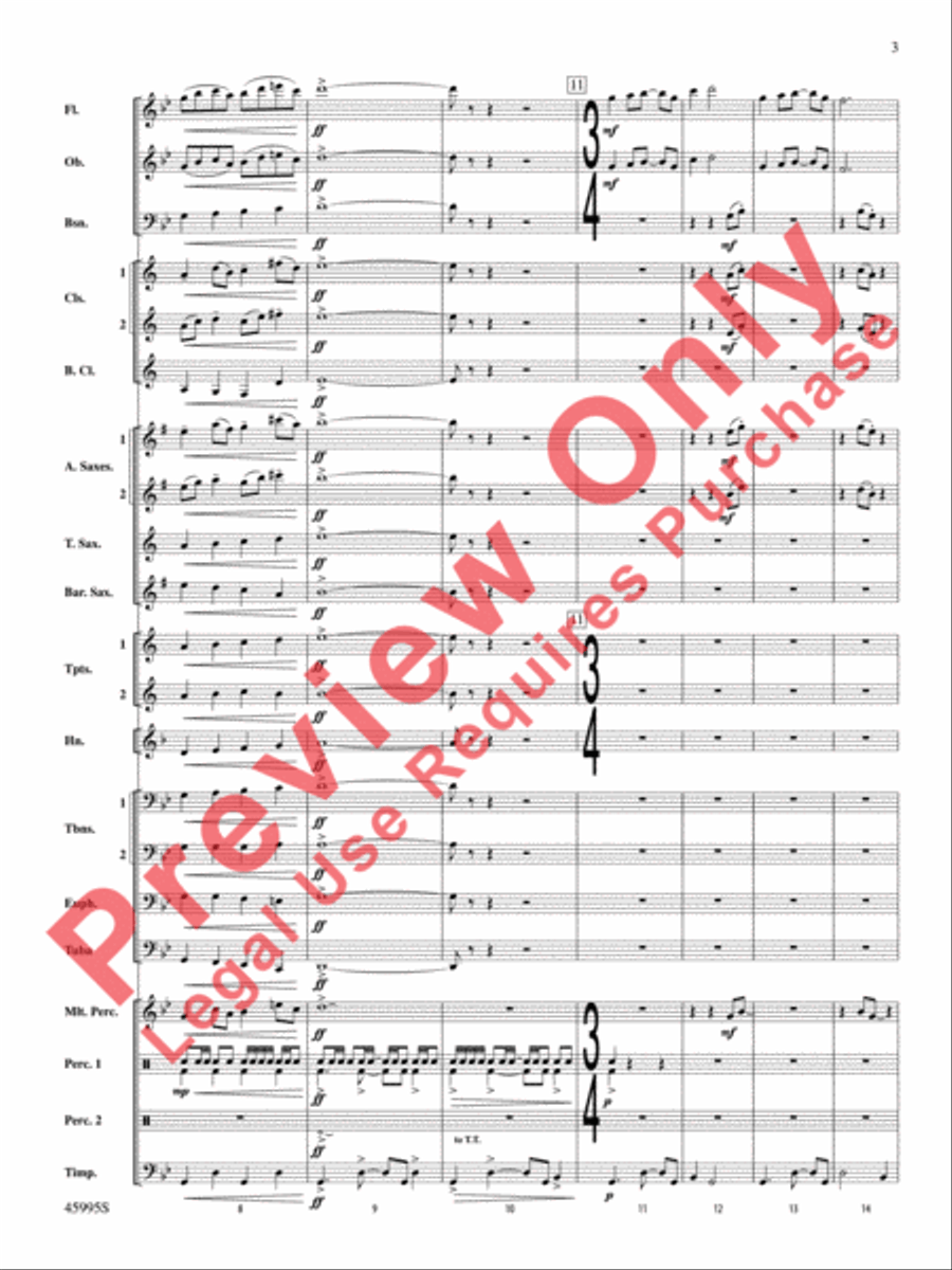 Kaboom! Kaboom! Concert Band scores gallery preview page 4