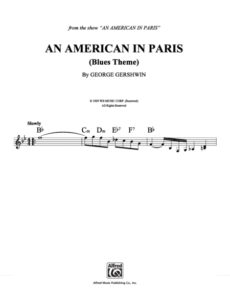 An American In Paris (Blues Theme)
