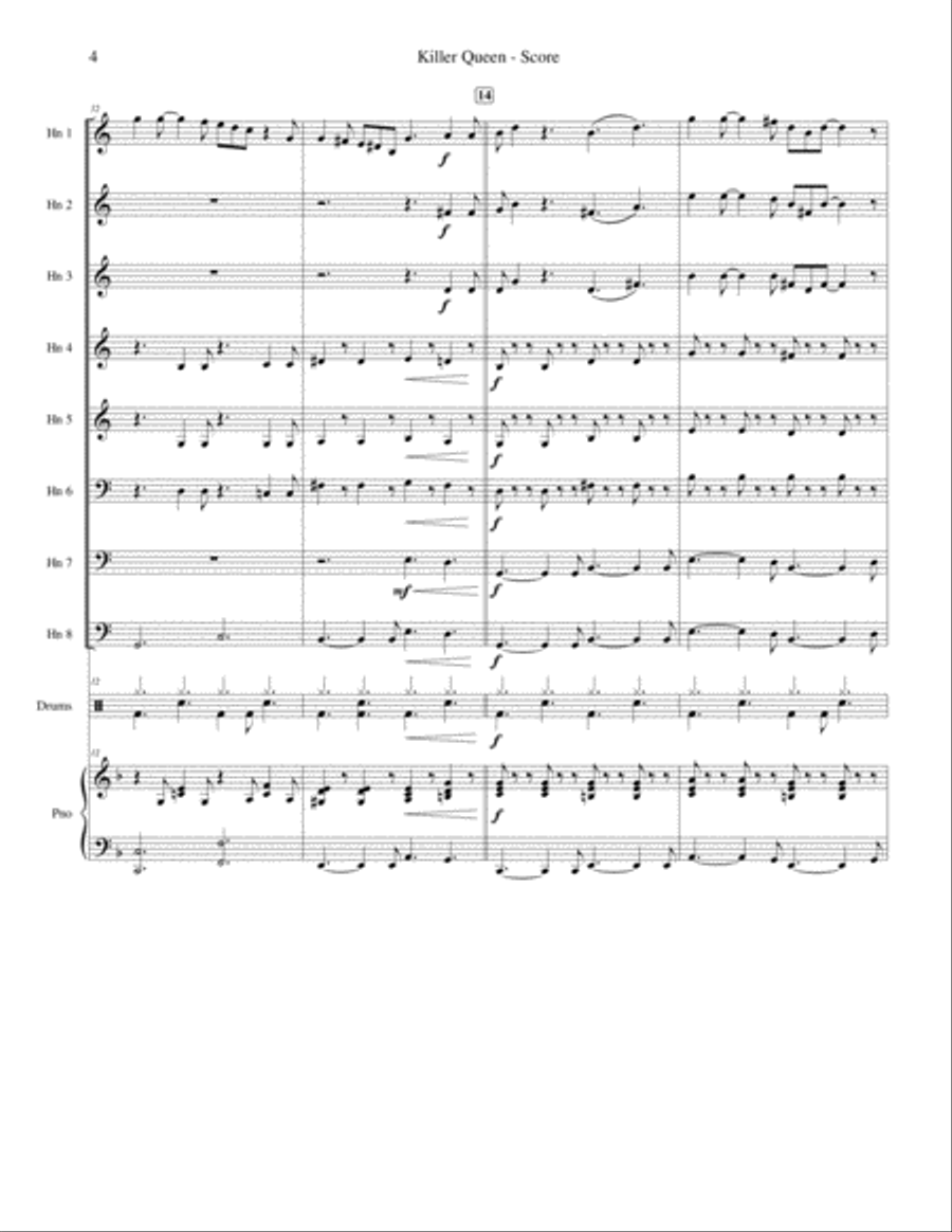 Killer Queen Horn scores gallery preview page 5
