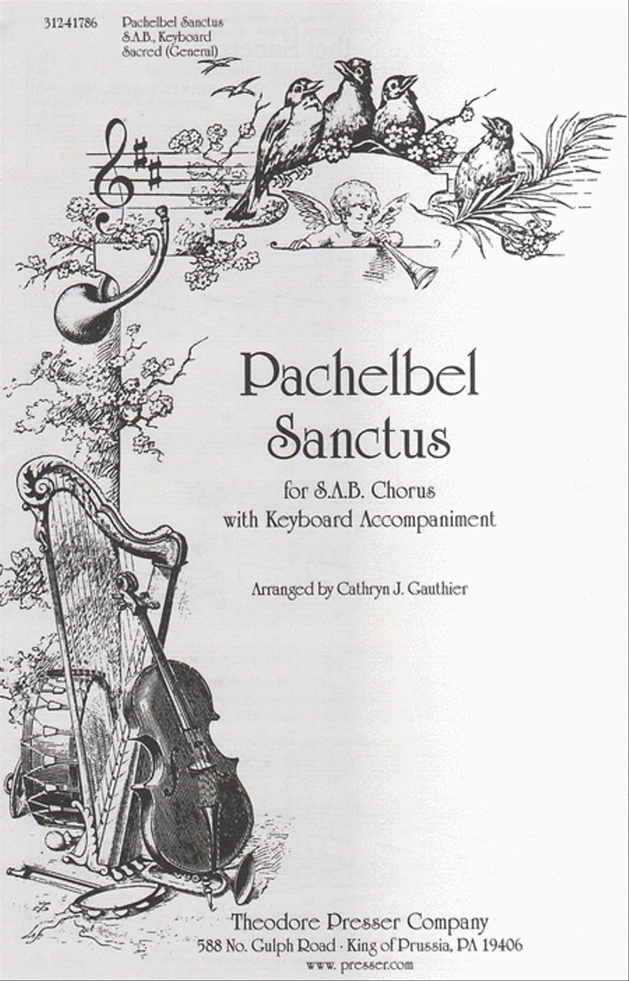Pachelbel Sanctus 3-Part scores gallery preview page 1