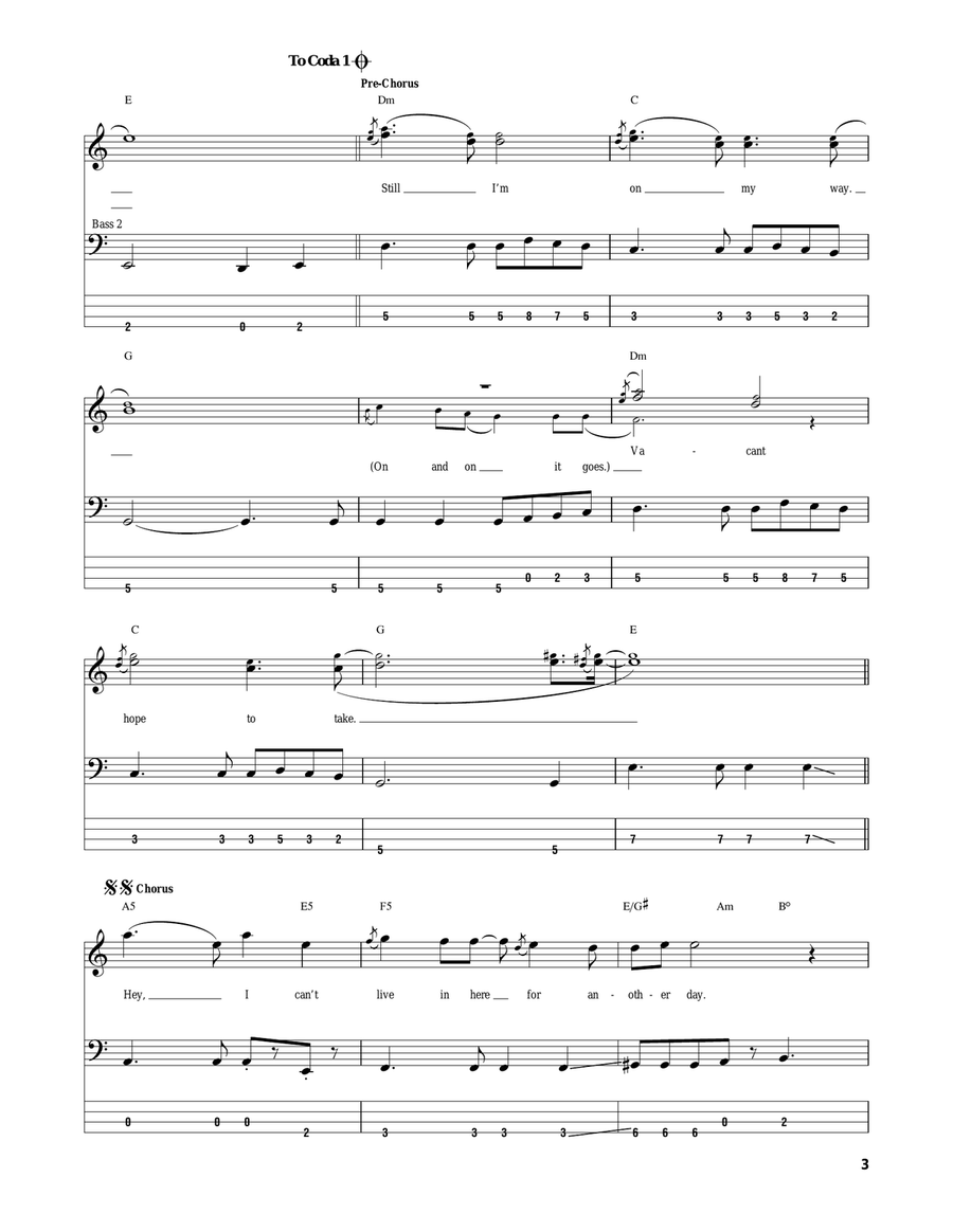 Buried Alive Buried Alive Bass Guitar Tablature scores gallery preview page 3