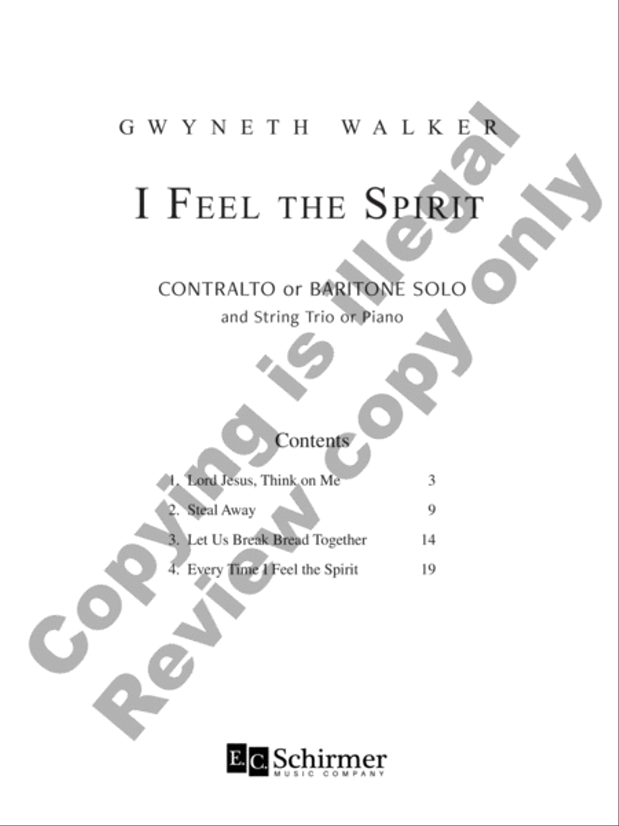 I Feel the Spirit (Piano/Vocal Score) Cello scores gallery preview page 2