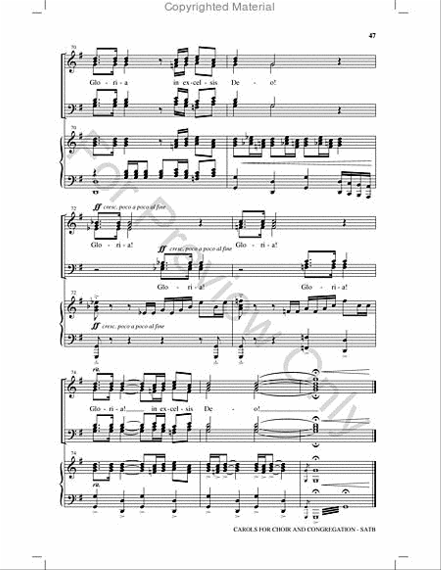Carols for Choir and Congregation Choir scores gallery preview page 46