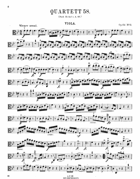 String Quartet 58, op. 64, No. 3