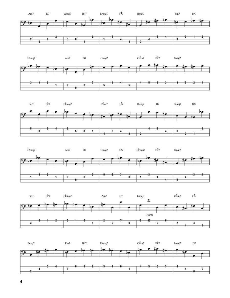Giant Steps Bass Guitar Tablature scores gallery preview page 6