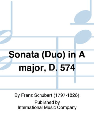 Book cover for Sonata (Duo) In A Major, D. 574