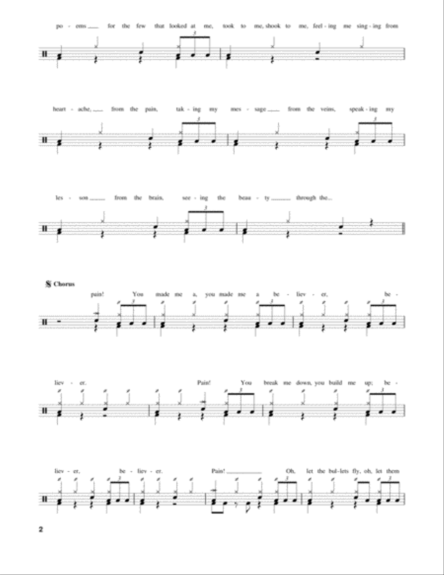 Believer Drum Set scores gallery preview page 2