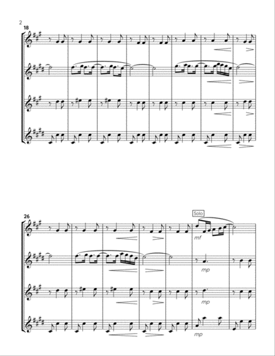 Sur Le Fil Woodwind Quartet scores gallery preview page 2