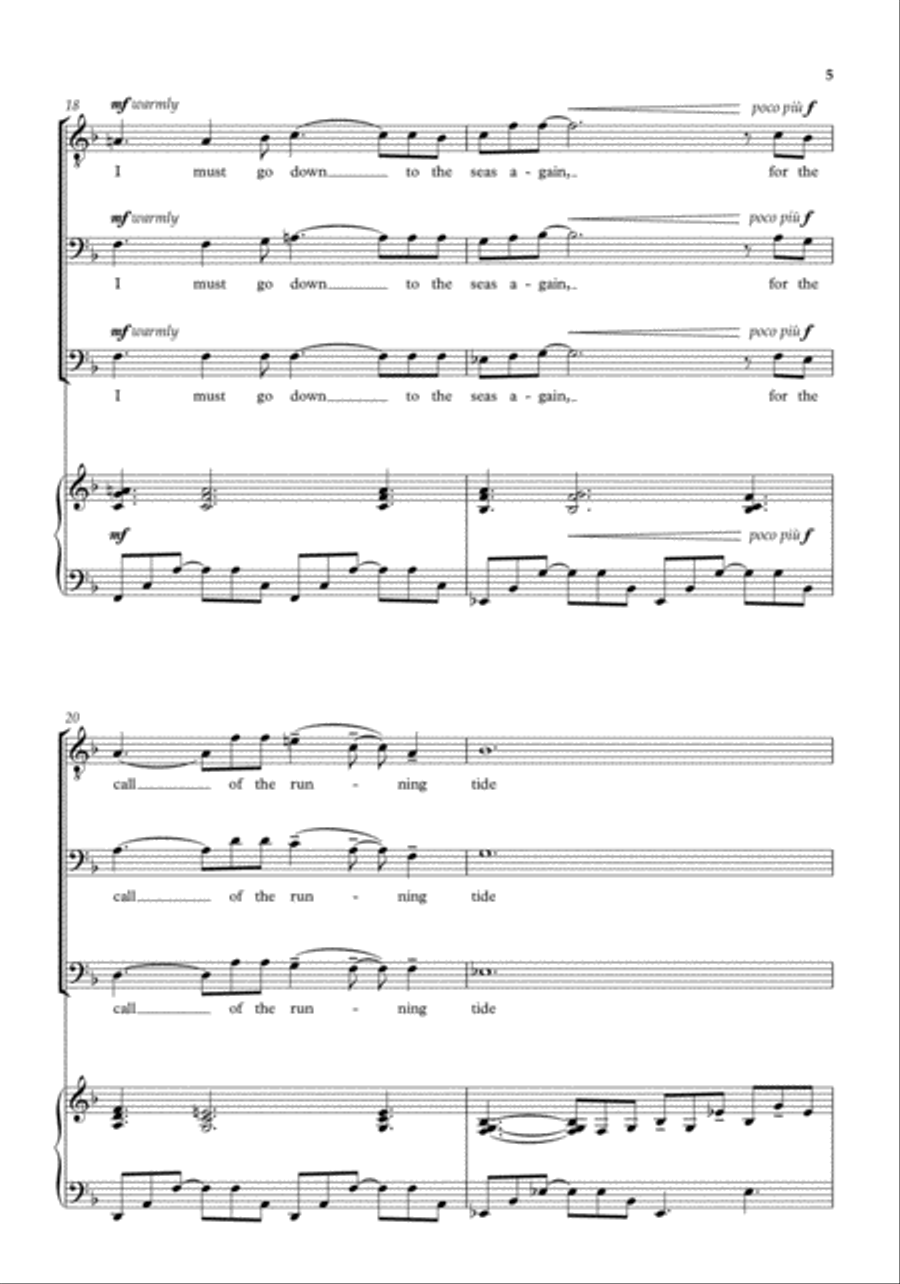 Sea Fever Choir scores gallery preview page 5