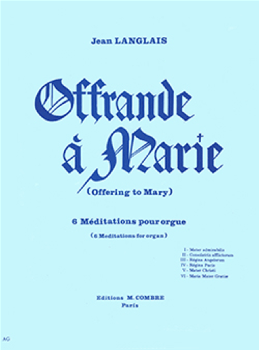 Offrande a Marie - Offering to Mary Organ scores gallery preview page 1