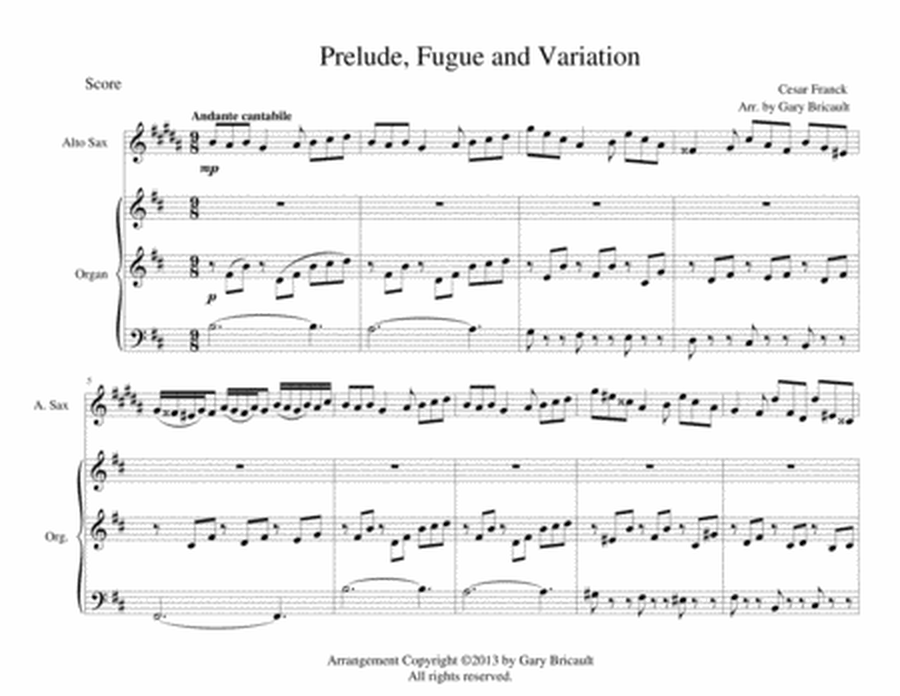 Prelude, Fugue and Variation image number null