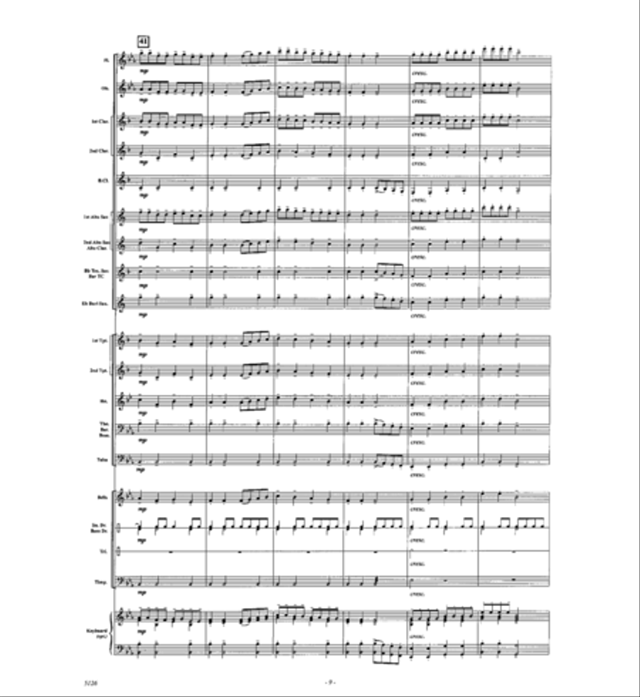 Surprise Symphony, 2nd movement Concert Band scores gallery preview page 8