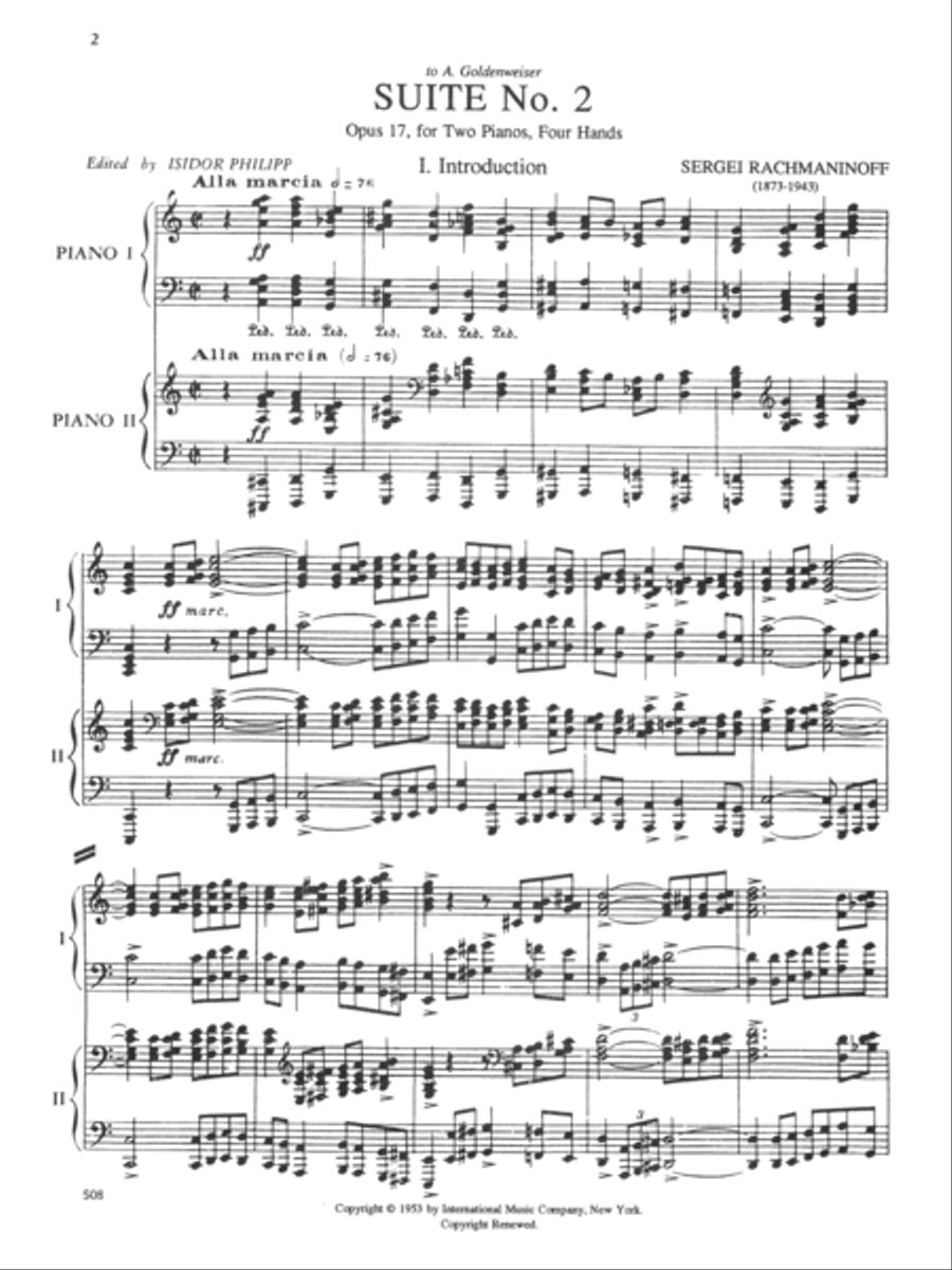 Suite No. 2, Opus 17 Suite No. 2, Opus 17 Piano Duet scores gallery preview page 2