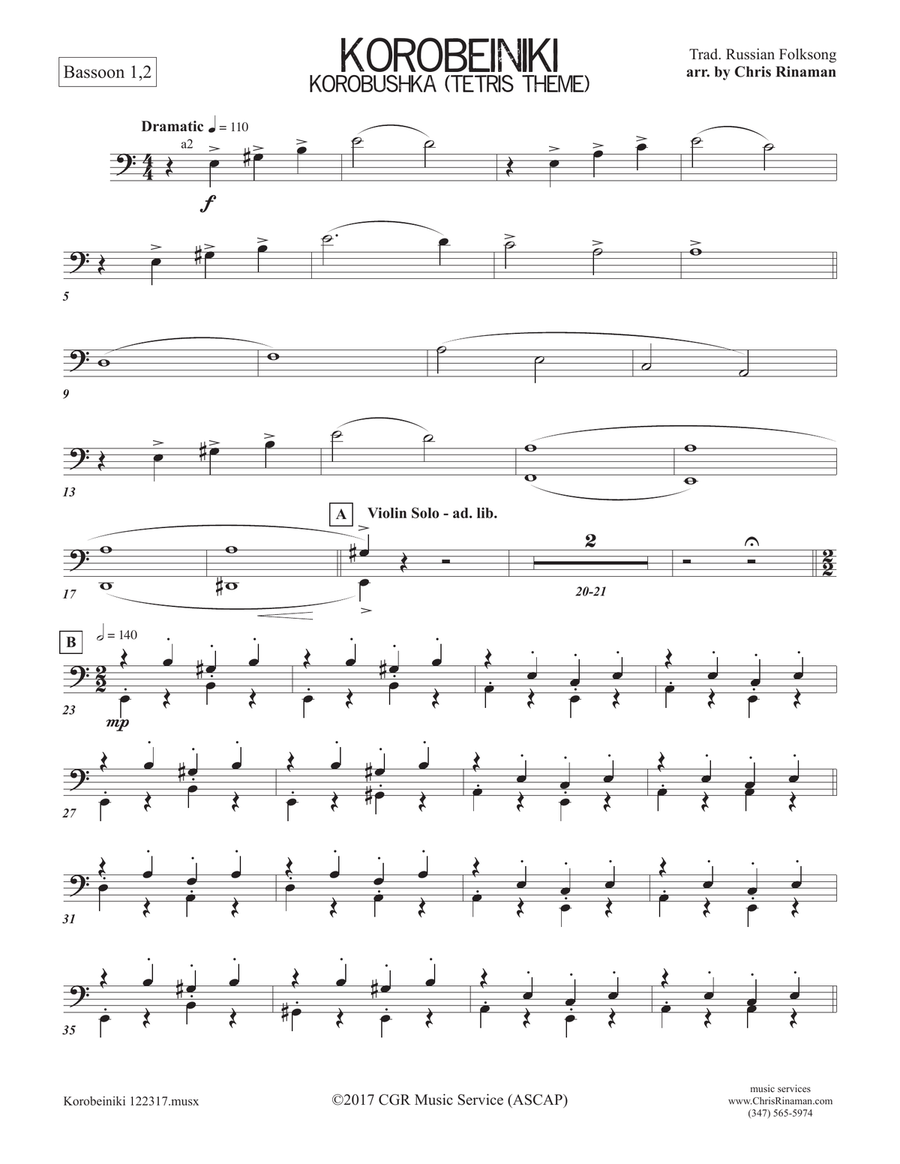 Korobeiniki (from Tetris) Full Orchestra scores gallery preview page 4