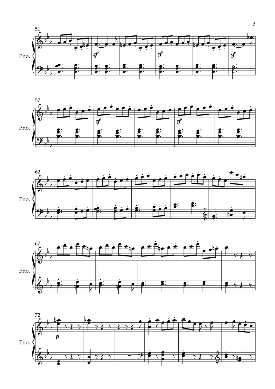 Haydn's Joke Quartet for Piano Solo Piano Solo scores gallery preview page 3