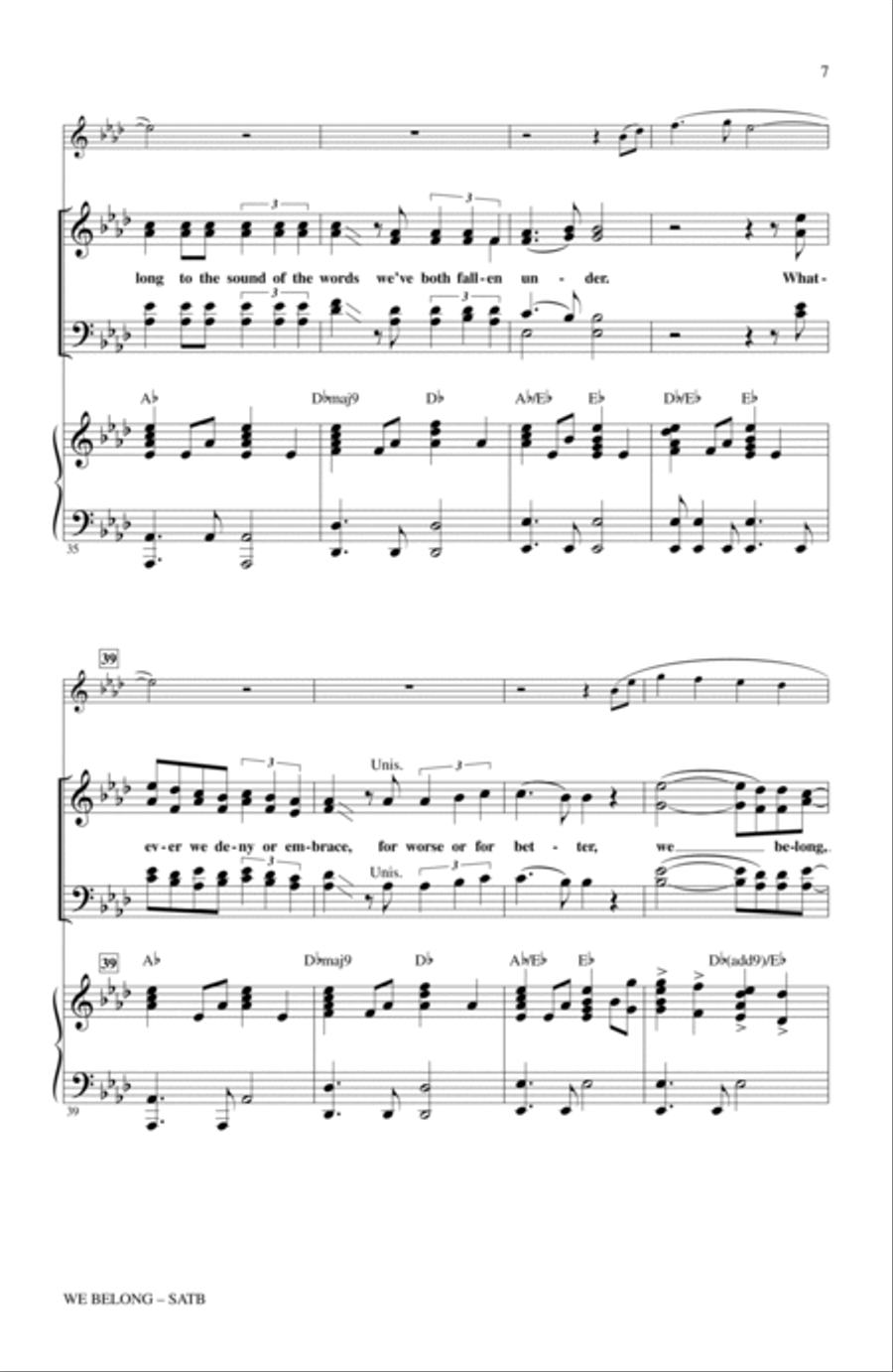 We Belong 4-Part scores gallery preview page 5