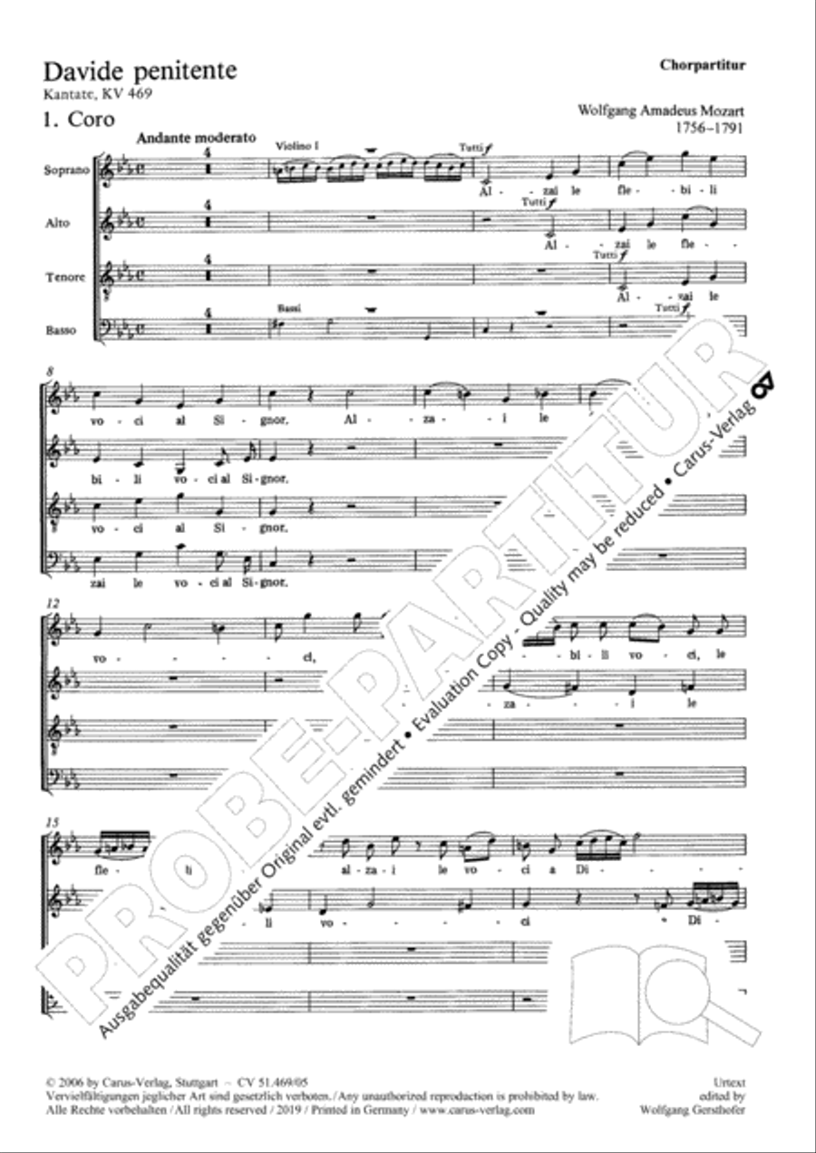 Davide penitente 4-Part scores gallery preview page 2