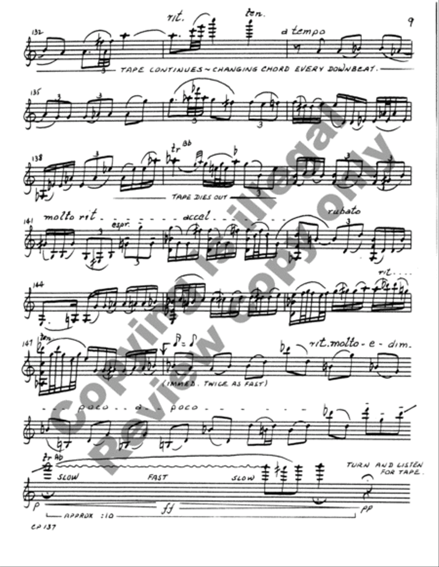 Invention for Violin & Tape Violin Solo scores gallery preview page 20