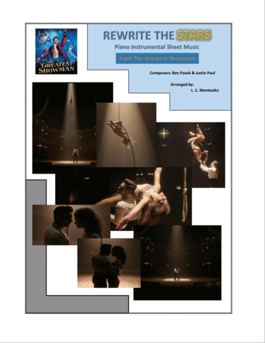 Rewrite The Stars Piano Solo scores gallery preview page 1
