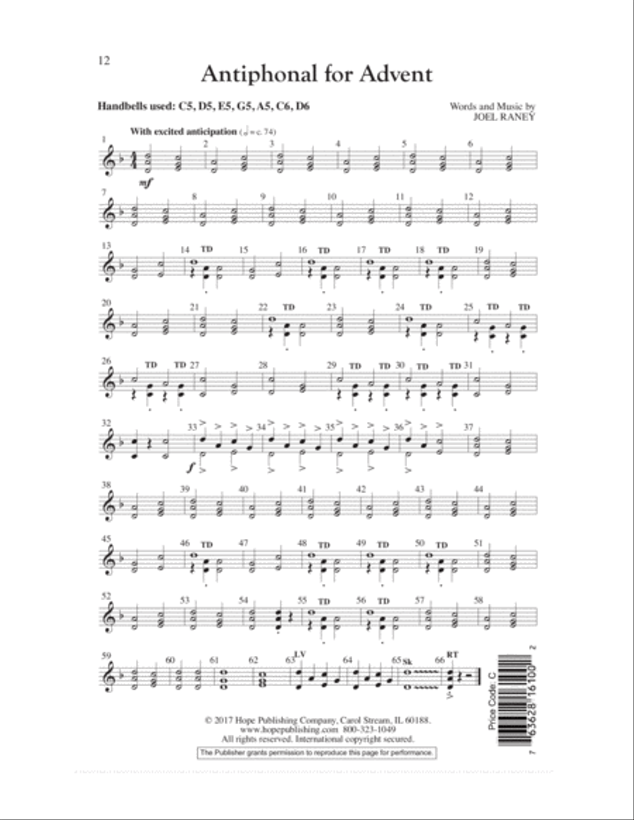Antiphonal for Advent 4-Part scores gallery preview page 12
