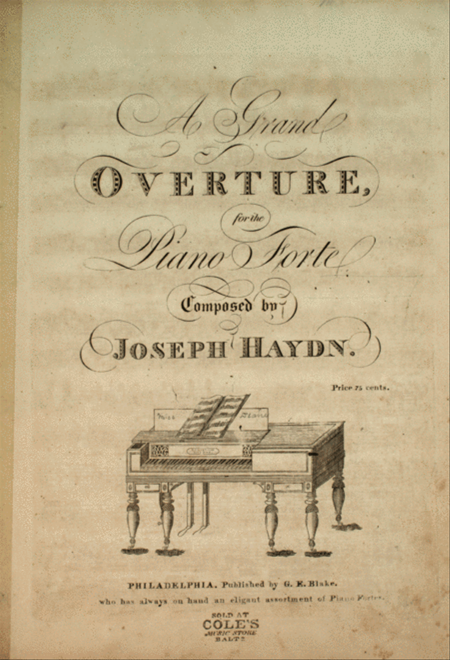 A Grand Overture for the Piano Forte Piano Solo scores gallery preview page 1