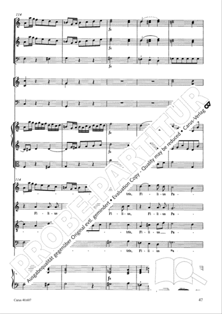 Mass in time of war (Missa in tempore belli) 4-Part scores gallery preview page 58