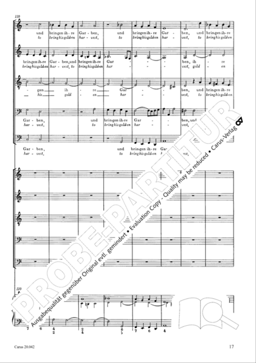 He who weeping soweth (Die mit Tranen saen) SATBarB scores gallery preview page 18
