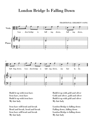 Book cover for London Bridge Piano and Viola (Easy Beginner)