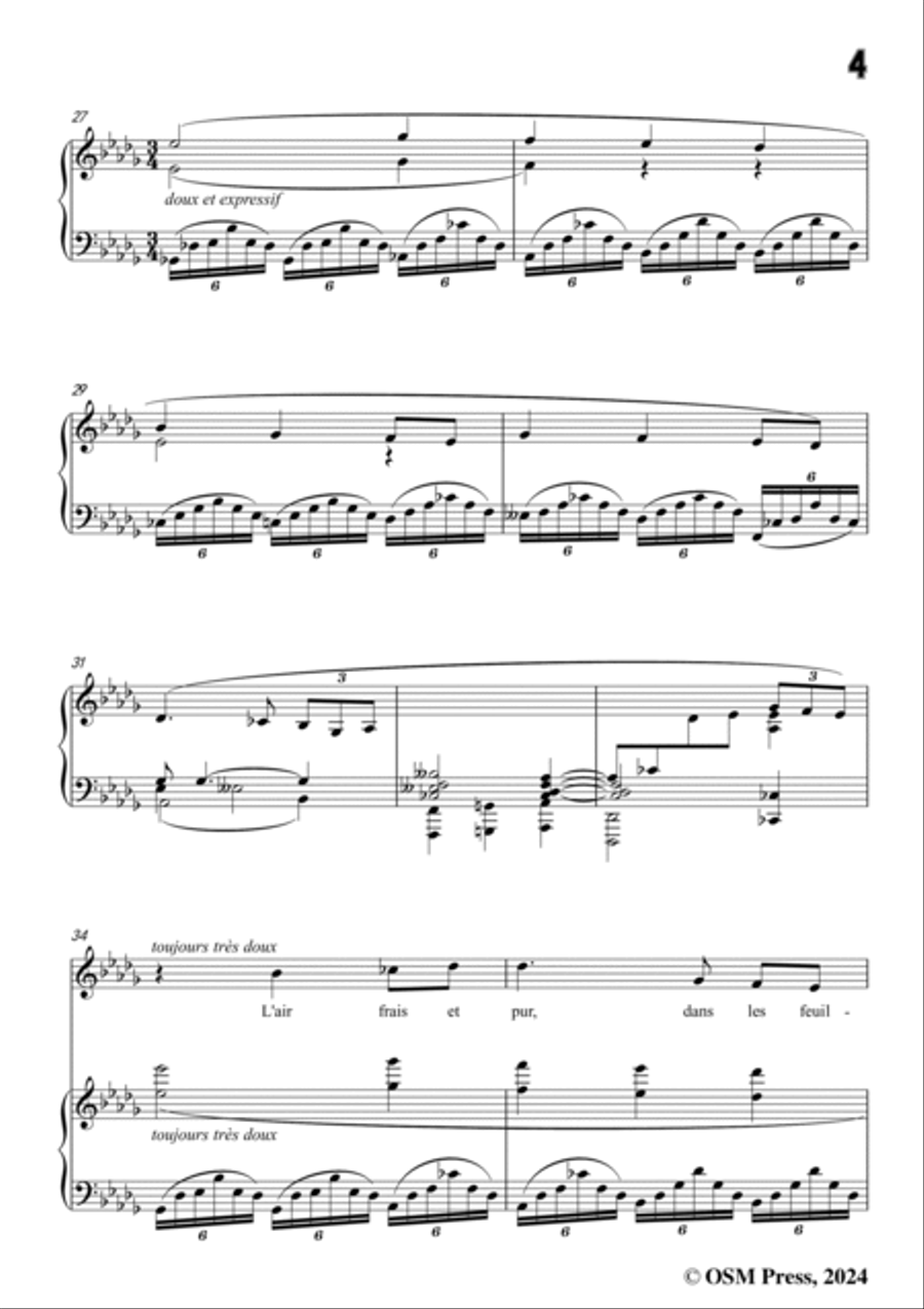 Lekeu-Nocturne,in D flat Major Voice scores gallery preview page 5