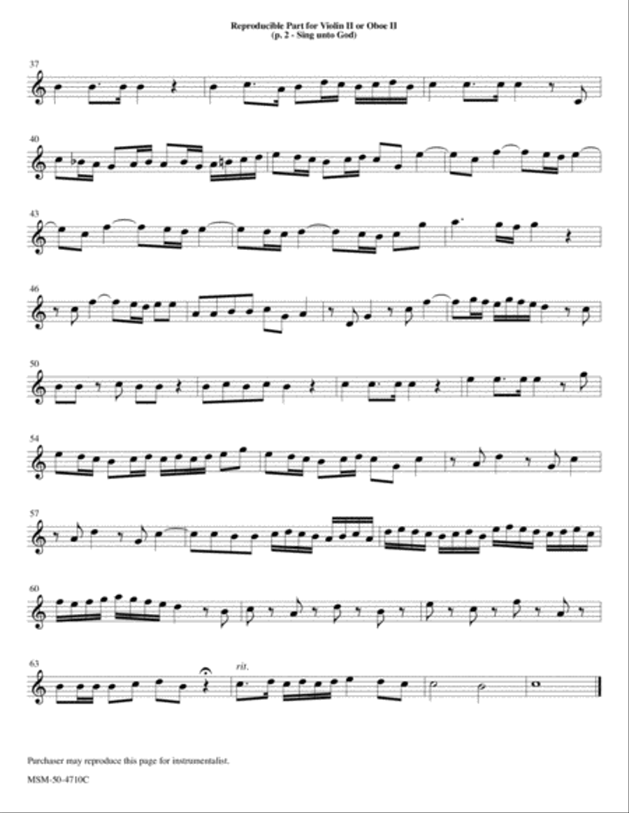 Sing unto God from Judas Maccabaeus (Downloadable String/Oboe Parts) Choir scores gallery preview page 4
