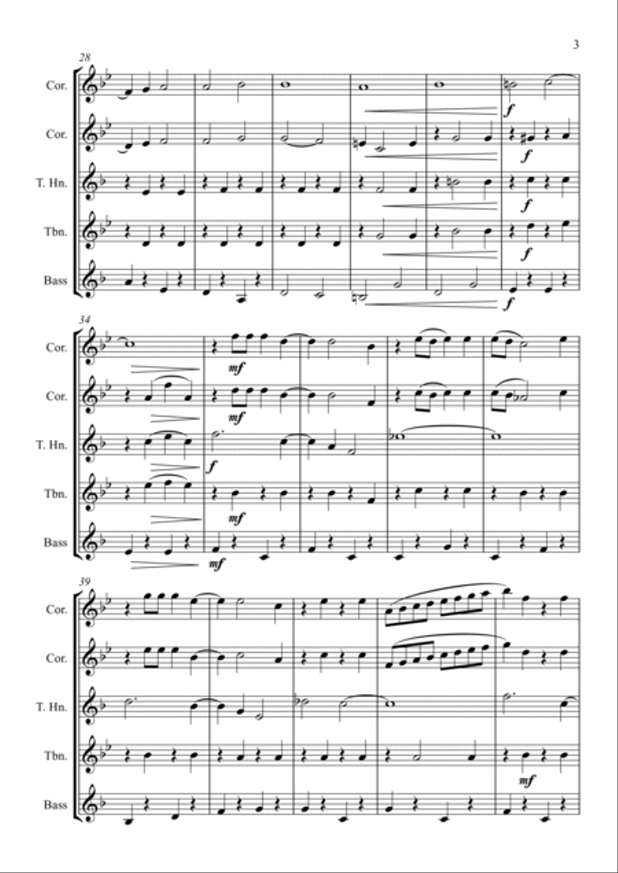 Food, Glorious Food Brass Ensemble scores gallery preview page 3