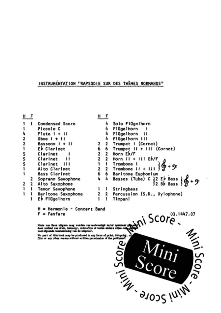 Rapsodie Themes Normands Fanfare Band scores gallery preview page 3